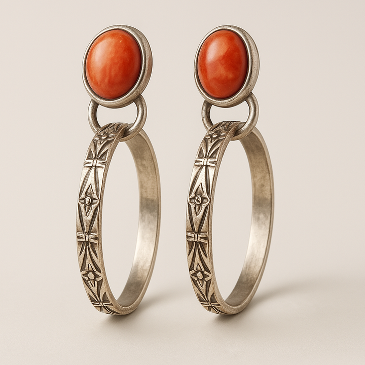 Vintage Bohemian Onyx Earrings