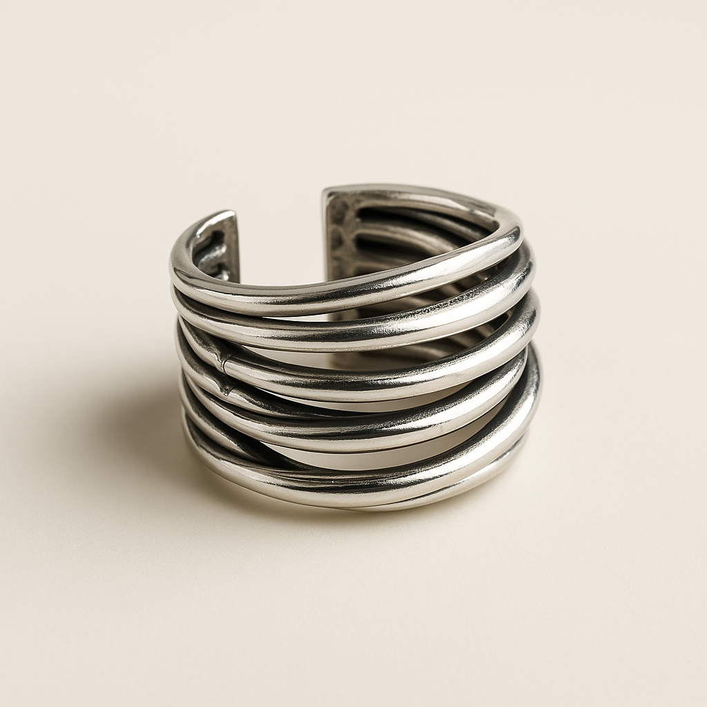 Adjustable 925 Sterling Silver Stacking Ring
