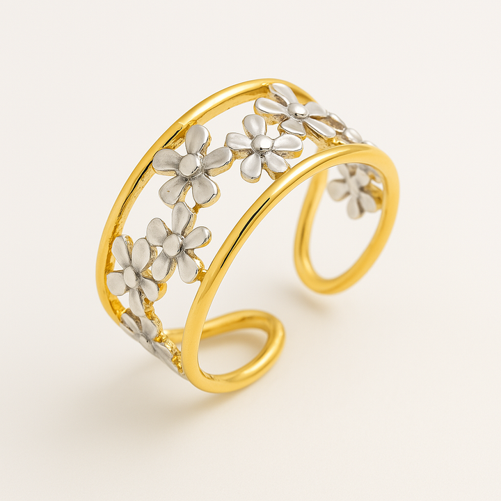 Irregular Daisy Pattern Ring