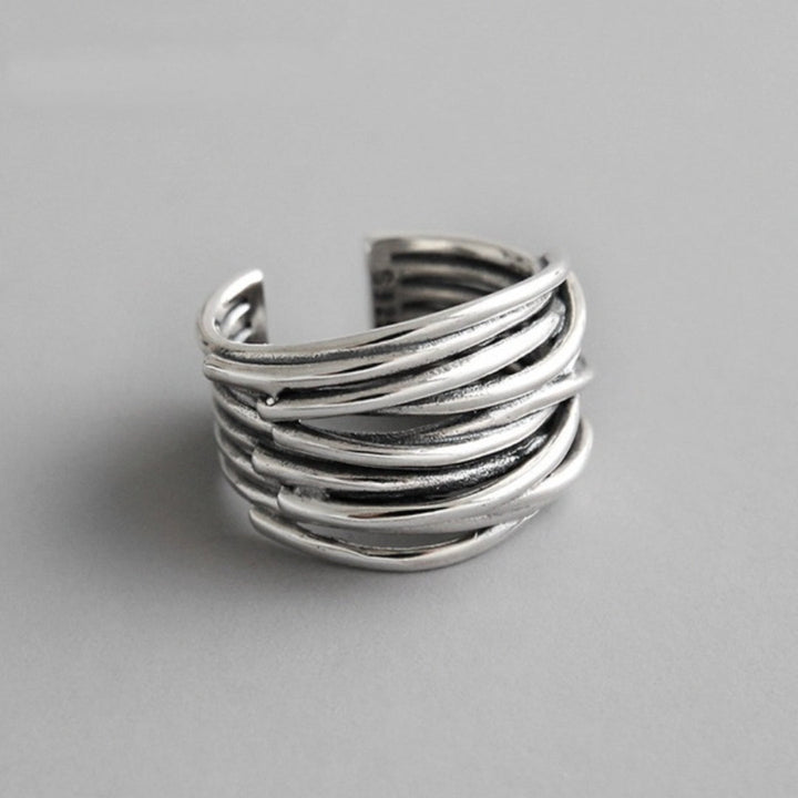 Adjustable 925 Sterling Silver Stacking Ring