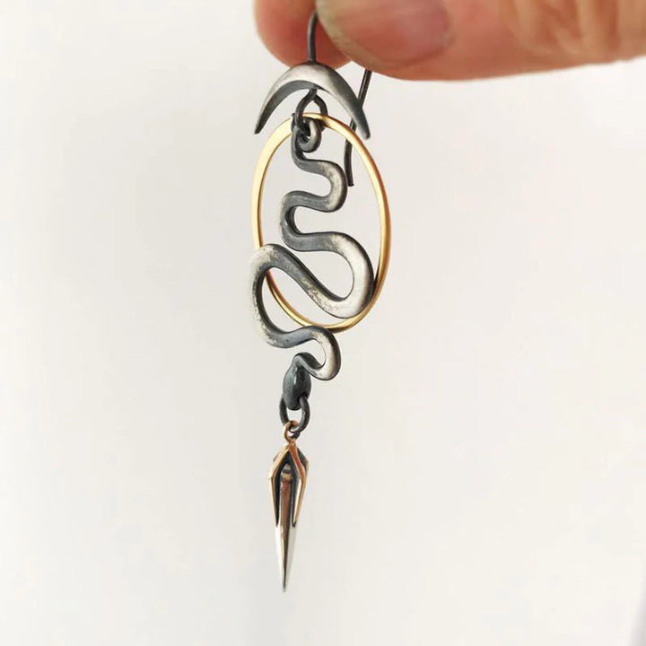 Irregular Spiral Geometric Earrings Serpentine