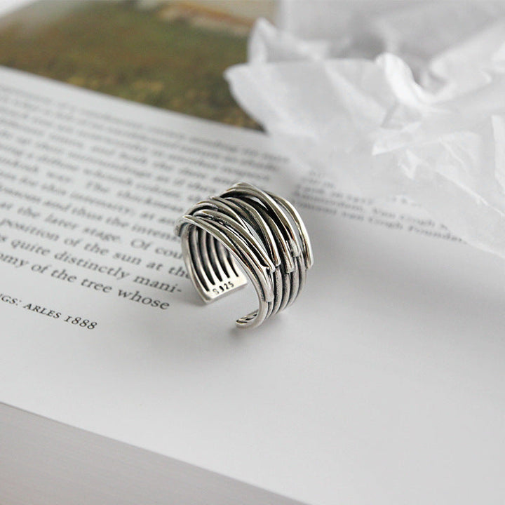 Adjustable 925 Sterling Silver Stacking Ring