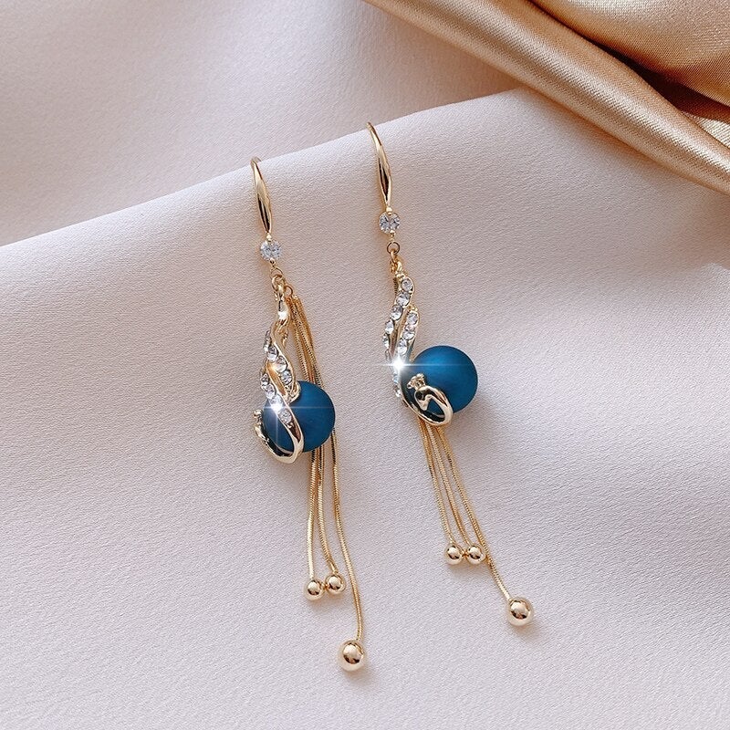 Blue Pearl Earrings for the Holidays