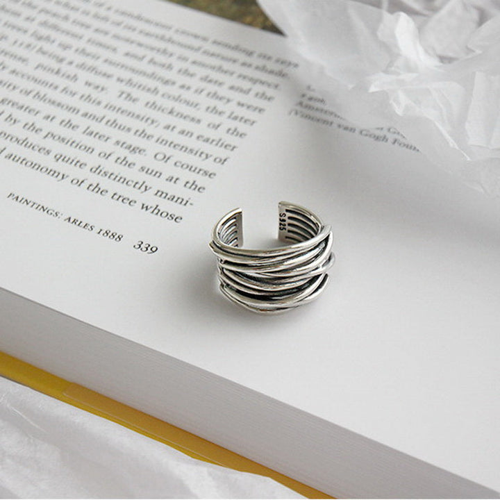 Adjustable 925 Sterling Silver Stacking Ring
