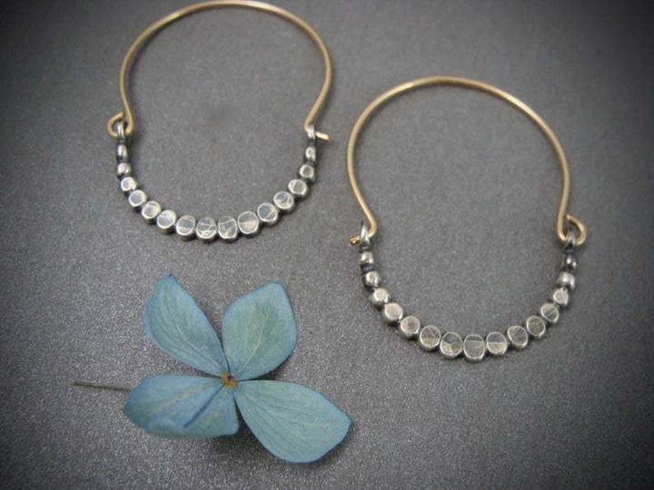 Boho Silver Cubic Earrings