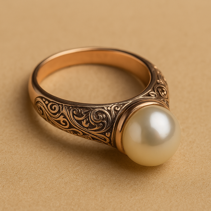 Vintage Gold Pearl Ring