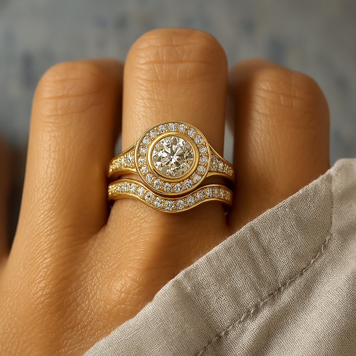 Vintage Gold and Zircon Ring Set