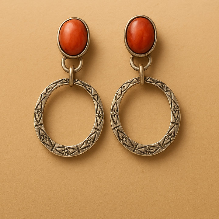 Vintage Bohemian Onyx Earrings