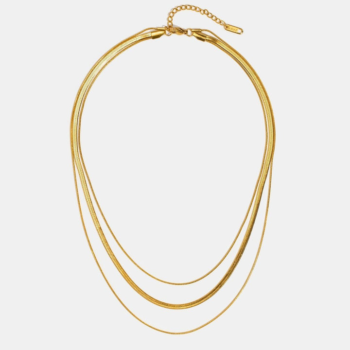 Gold Multi-Strand Chain Necklace